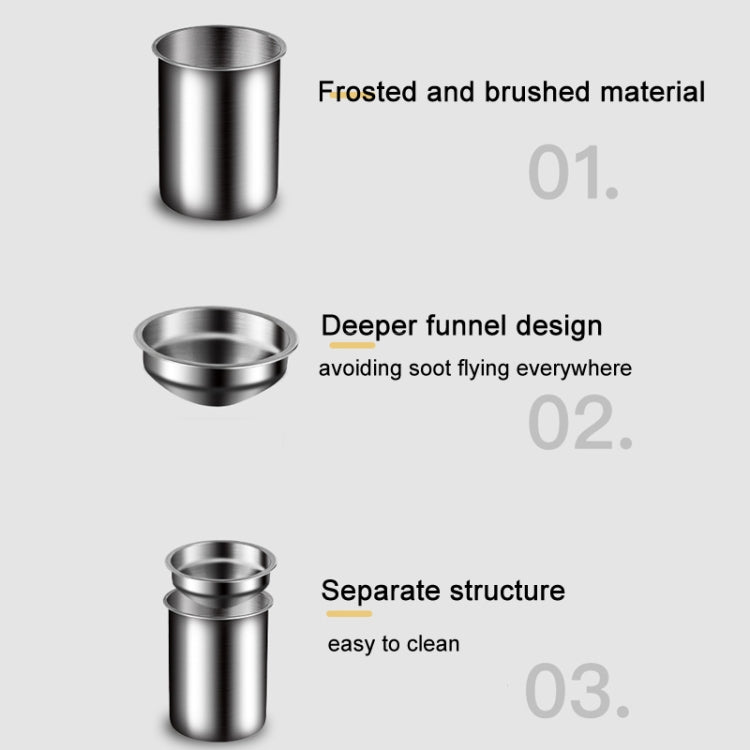 Stainless Steel Wall-mounted Ashtray Bathroom Multifunctional Ashtray Without Punching With Smoke Buckle