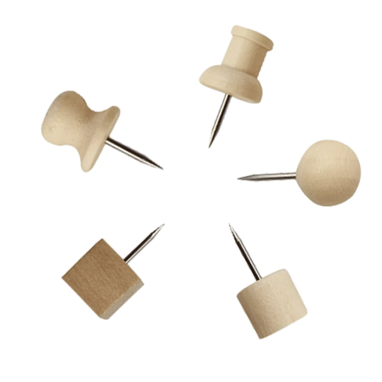 2sets Wooden Log Thumbtack Set Sticky Note Fixed Tack, Specification: 5 Grid Box