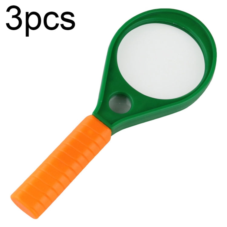 3pcs 3X/4X/6X/8X Elderly Reading Handheld Bifocal HD Magnifier, Specification: 50mm