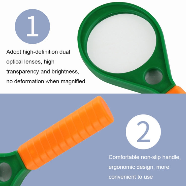3pcs 3X/4X/6X/8X Elderly Reading Handheld Bifocal HD Magnifier, Specification: 60mm