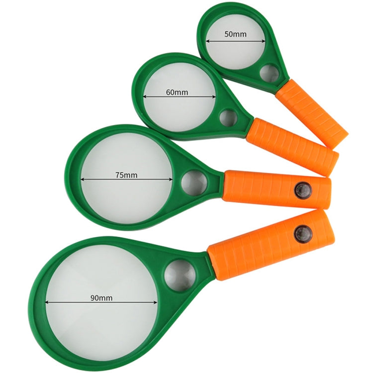 3pcs 3X/4X/6X/8X Elderly Reading Handheld Bifocal HD Magnifier, Specification: 90mm