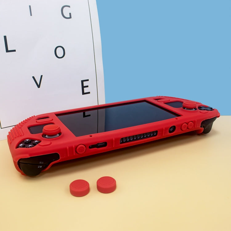 For Steam Deck V V4-1 Pocket Consoles Silicone Non-slip Protective Case with Holder Function