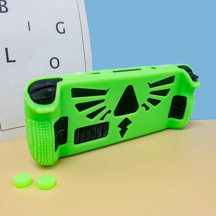 For Steam Deck V V4-1 Pocket Consoles Silicone Non-slip Protective Case with Holder Function