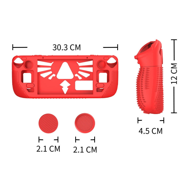 For Steam Deck V V4-1 Pocket Consoles Silicone Non-slip Protective Case with Holder Function