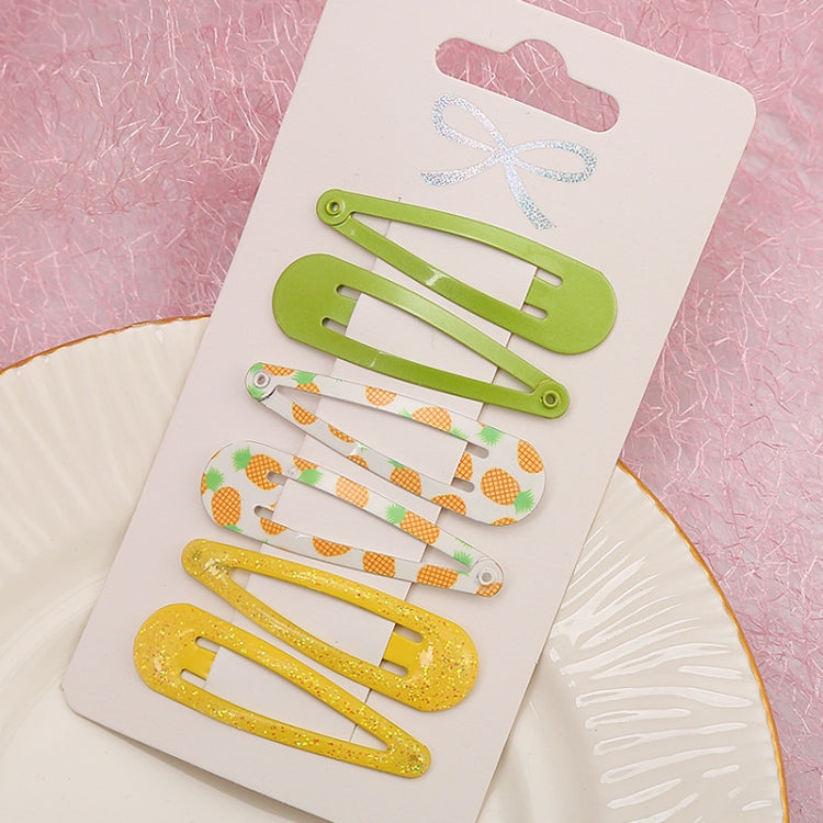 5sets  Drip Oil Baking Lacquer Printing Girls Hair Clip Hair Accessories