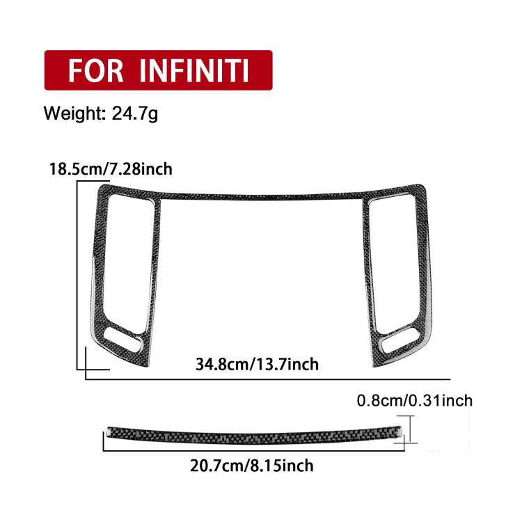 For Infiniti G35/G37/G25/Q60 2pcs/ Set Universal Central Air Outlet Sticker For Left And Right Drive - Black