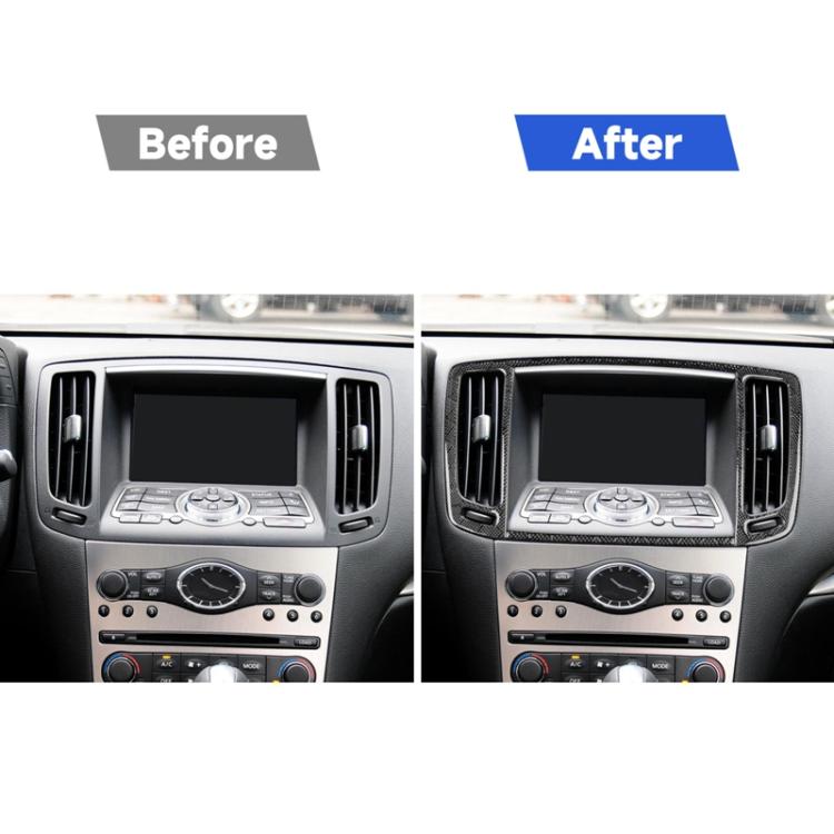 For Infiniti G35/G37/G25/Q60 2pcs/ Set Universal Central Air Outlet Sticker For Left And Right Drive - Black