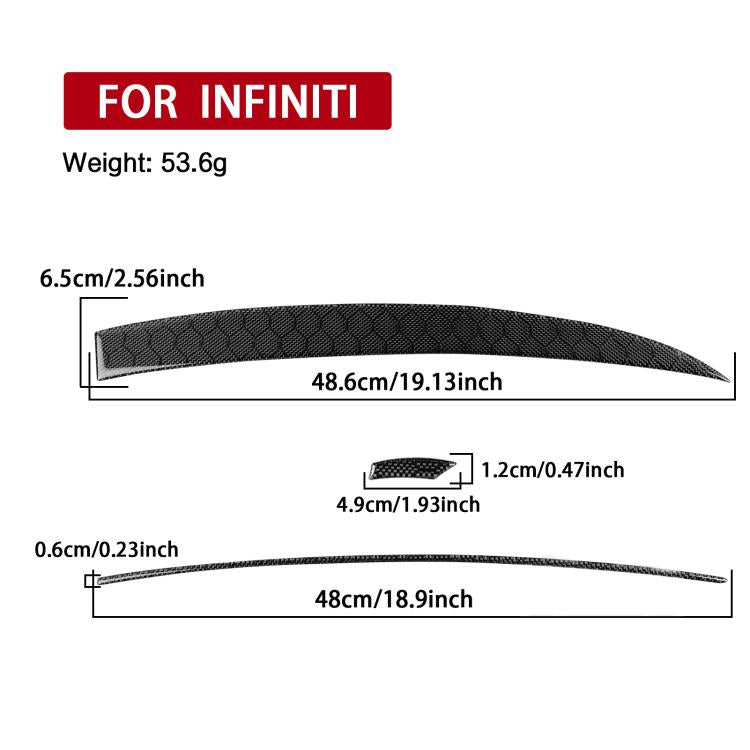 For Infiniti G35/G37/G25/Q60 3pcs /Set Right-Hand Drive Air Outlet Sticker - Black