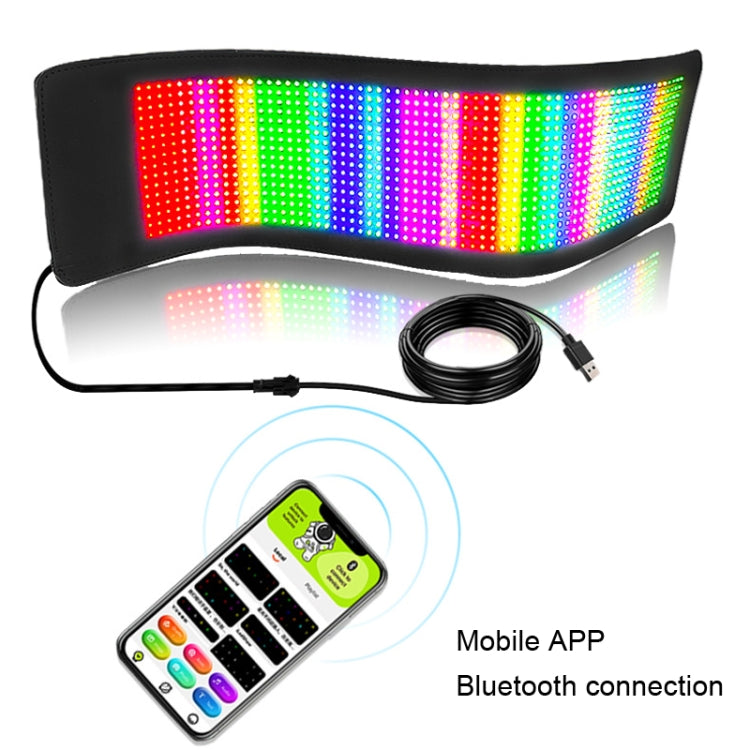 S1664RGB 390x107mm Car LED Flexible Display Cell Phone APP Control Bluetooth Connection