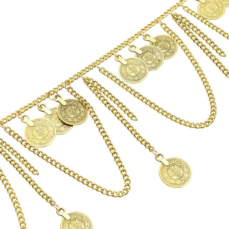 Vintage Ethnic Style Tassel Geometric Coin Long Waist Chain
