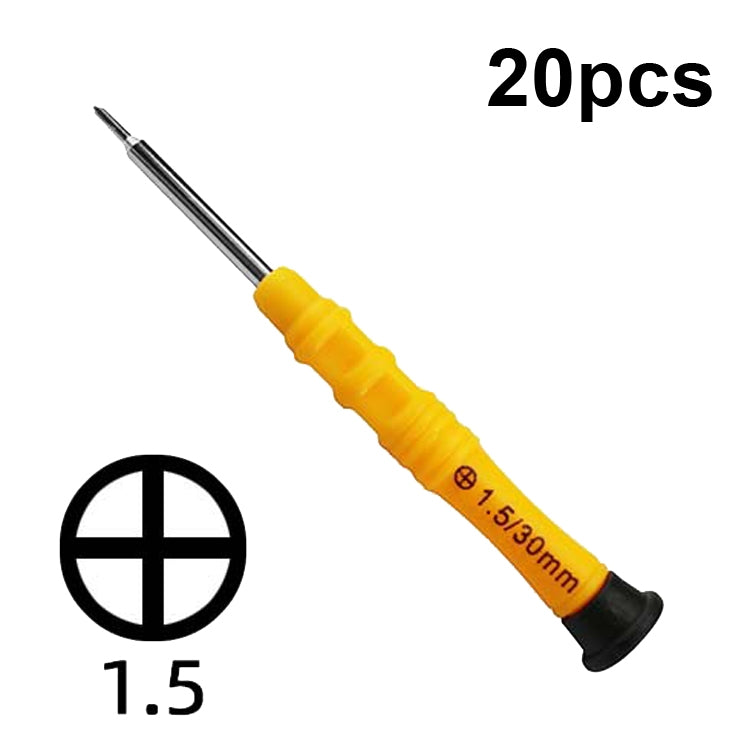 20pcs Mini Screwdriver Anti-Slip Mobile Phone Disassembly Maintenance Tools, Series: 1.5 Phillips