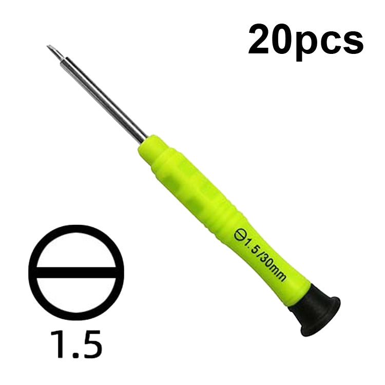 20pcs Mini Screwdriver Anti-Slip Mobile Phone Disassembly Maintenance Tools, Series: 1.5 Straight