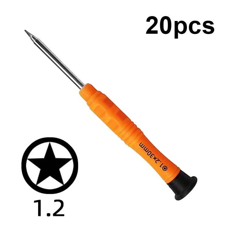 20pcs Mini Screwdriver Anti-Slip Mobile Phone Disassembly Maintenance Tools, Series: 1.2 Five Star