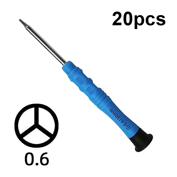 20pcs Mini Screwdriver Anti-Slip Mobile Phone Disassembly Maintenance Tools, Series: 0.6Y