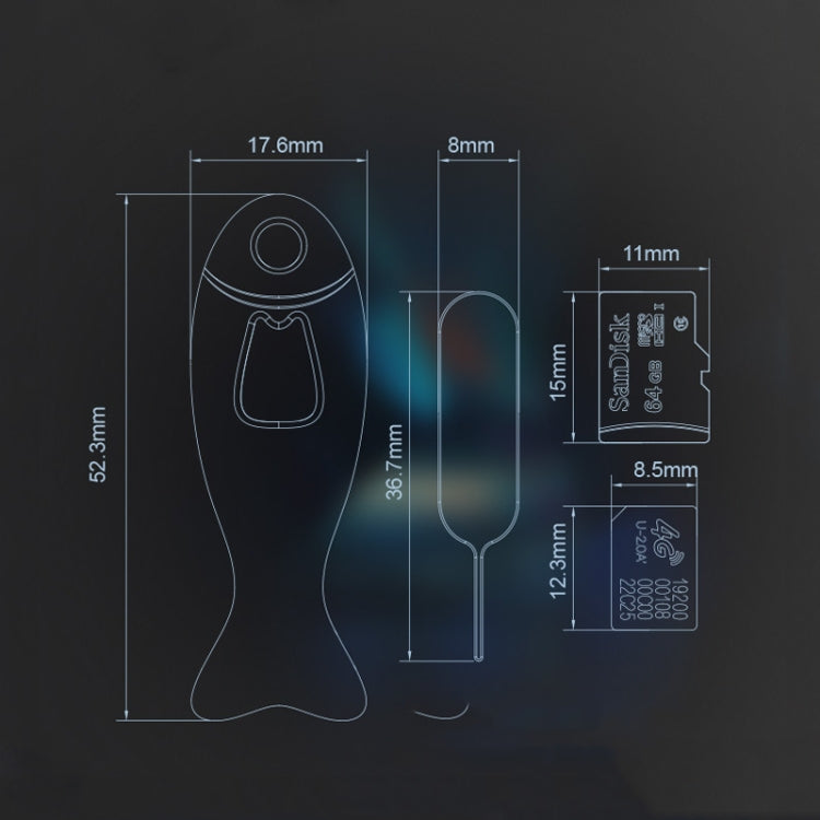 5pcs SC01 Phone Card Removal Needle Anti-loss Card Extractor Card Opening Needle Cover