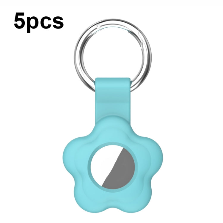 For AirTag 5pcs AT03 Tracker Case Positioning Anti-loss Device Storage Keychain Cover