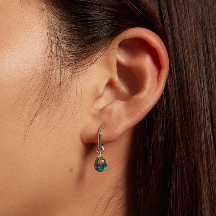 SCE1543 Sterling Silver S925 Gradient Glass Irregular Water Drop Earrings