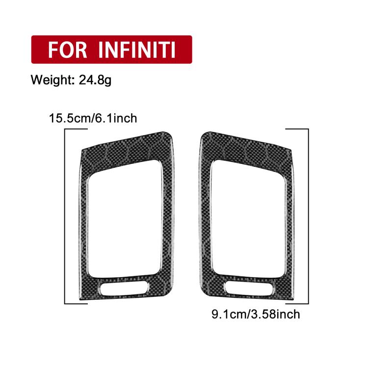 For Infiniti G35/G37/G25/Q60 2pcs /Set Universal Air Outlet Sticker For Left And Right Driving - Black