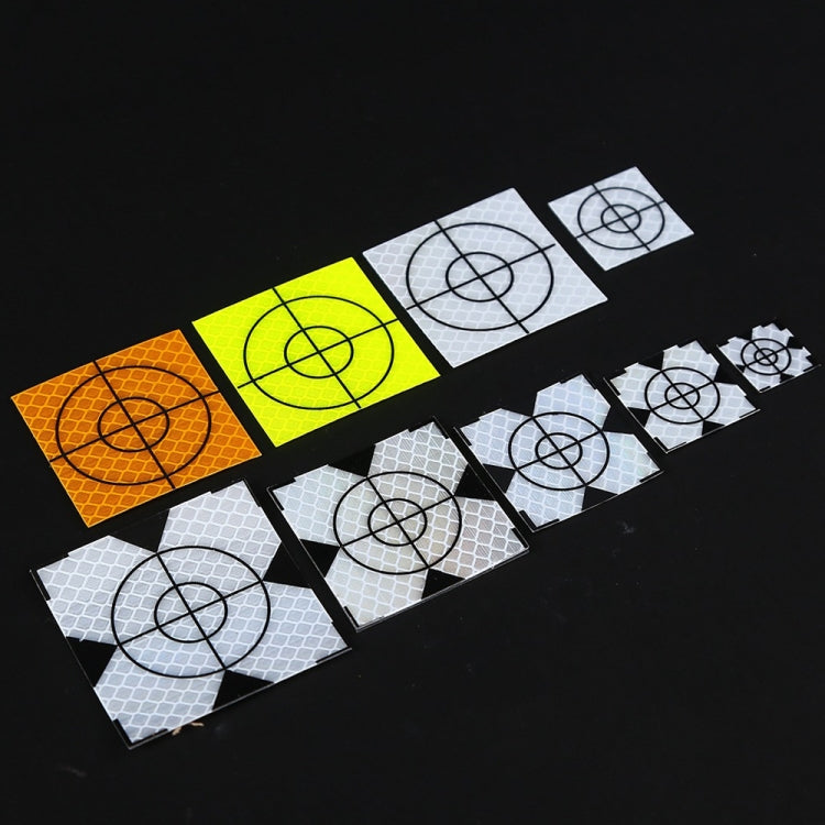 FP001 100pcs Diamond Tunnel Mapping Reflective Sticker Monitoring Measurement Point Sticker, Size: 60x60mm