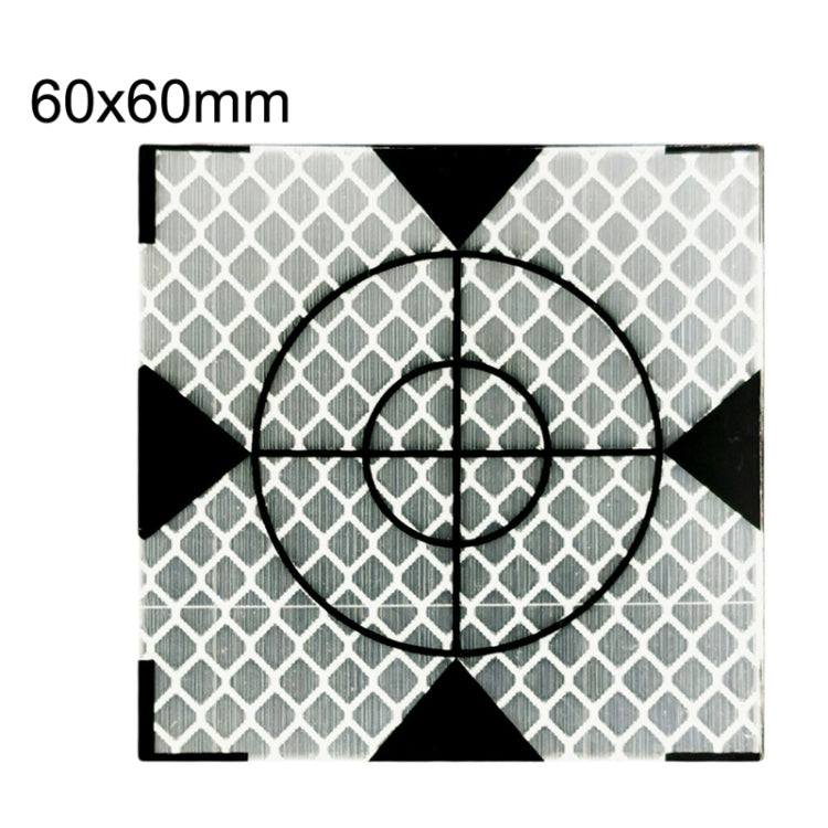 FP001 100pcs Diamond Tunnel Mapping Reflective Sticker Monitoring Measurement Point Sticker, Size: 60x60mm With Triangle