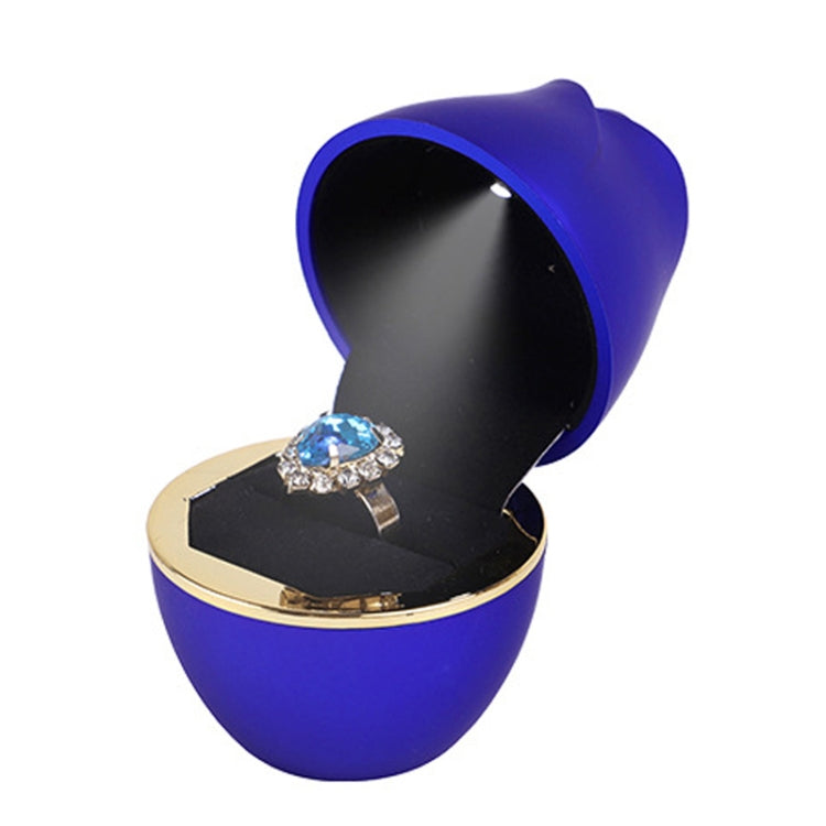 017257 Rose Shape LED Spotlight Ring Necklace Storage Box without Jewelry, Spec: Ring
