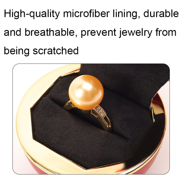 017257 Rose Shape LED Spotlight Ring Necklace Storage Box without Jewelry, Spec: Ring
