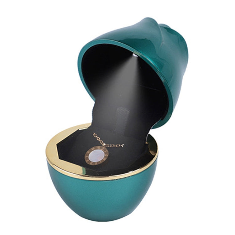017257 Rose Shape LED Spotlight Ring Necklace Storage Box without Jewelry, Spec: Pendant
