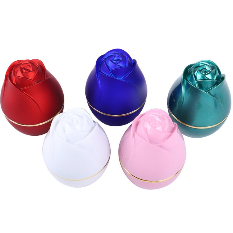 017257 Rose Shape LED Spotlight Ring Necklace Storage Box without Jewelry, Spec: Pendant