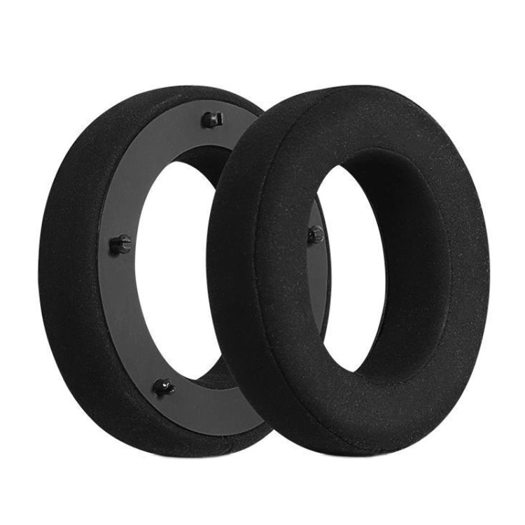 For Focal Clear MG Pro 1pair Leather Breathable and Comfortable Headset Cover, Color: Fiber Black