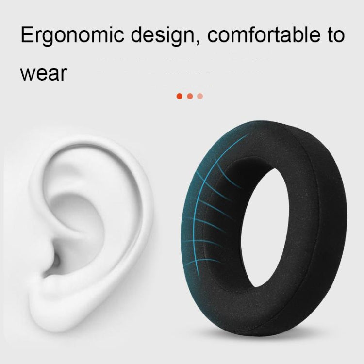 For Focal Clear MG Pro 1pair Leather Breathable and Comfortable Headset Cover, Color: Fiber Black