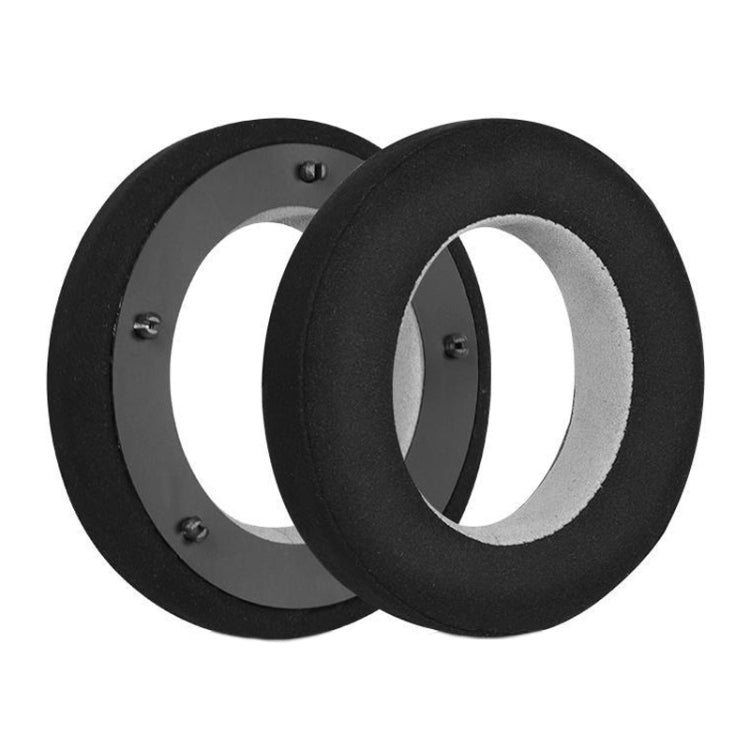 For Focal Clear MG Pro 1pair Leather Breathable and Comfortable Headset Cover, Color: Fiber Black Gray