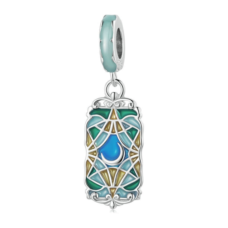 BSC758 Sterling Silver S925 Moon Tarot Colorful Bracelet Platinum Plated Beads