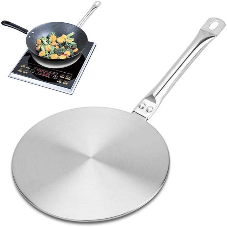 Stainless Steel Heats Conduction Plates Induction Cooker Diffuser Plate ,Spec: 24cm Fixed Handle