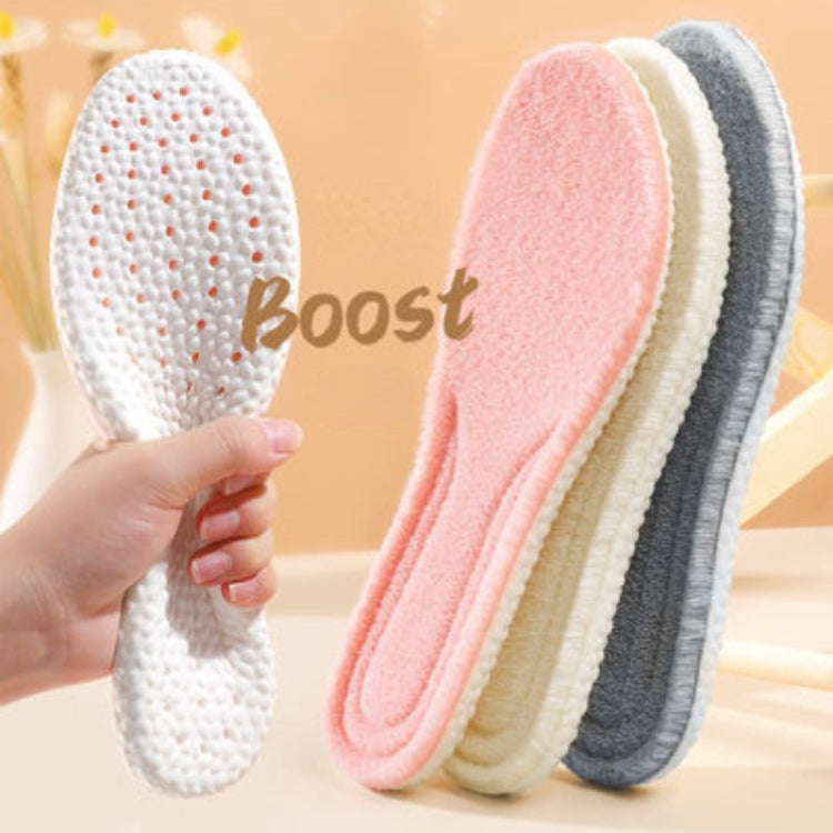 5pairs  Highly Elastic Boost Particles Warm Insoles Plush Insoles, Size: