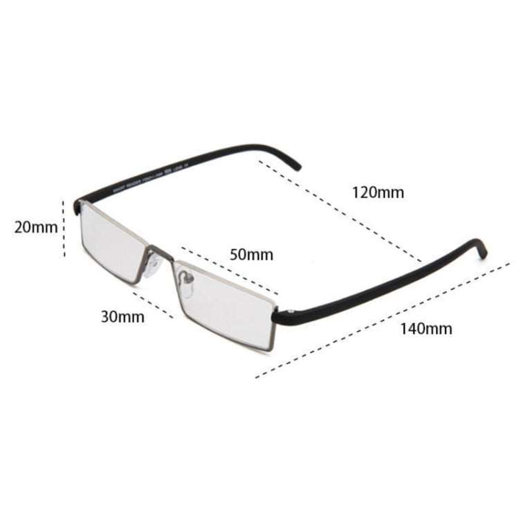 Lightweight Anti-blue Light Presbyopic Glasses Senior Clear Glasses With Case, Degree: 4.00