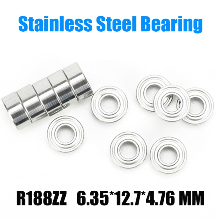 R188 10pcs Bearing Fidget Spinner Special Silent High Speed Sealing Stainless Steel Bearing(Silver)