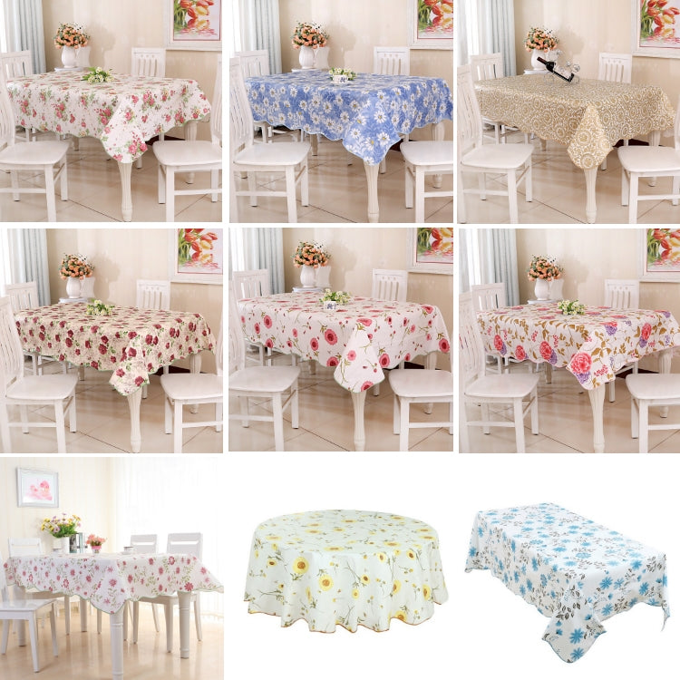 PEVA Oil&Water Resistant Coffee Table Tablecloth, Size: