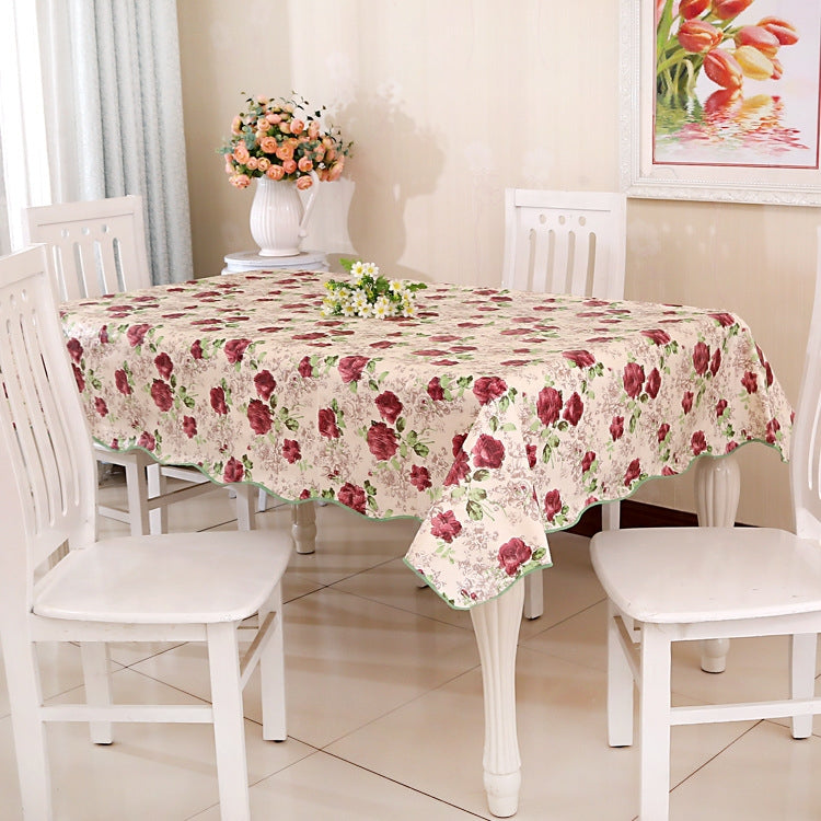 PEVA Oil&Water Resistant Coffee Table Tablecloth, Size: