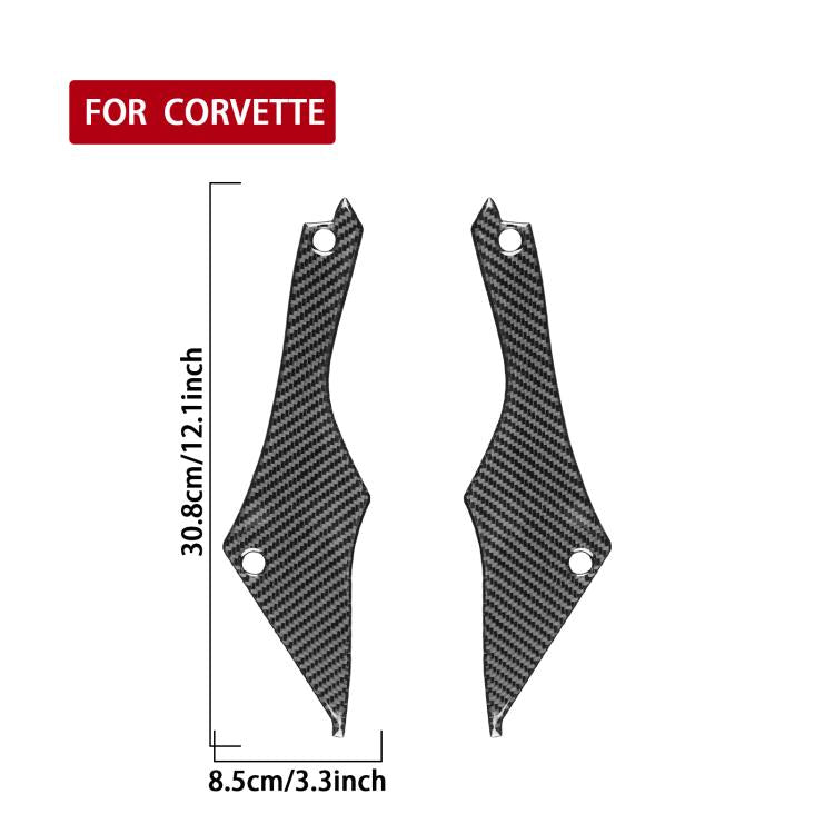 For Chevrolet Corvette C8 2pcs /Set Rear Door Inner Frame Sticker - Black