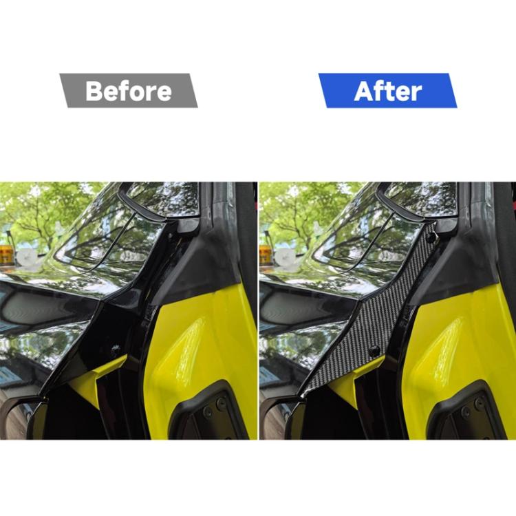 For Chevrolet Corvette C8 2pcs /Set Rear Door Inner Frame Sticker - Black