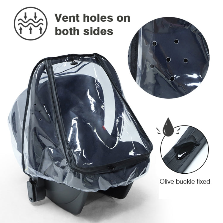 Baby Safety Seat Rain Cover Transparent EVA Stroller Baby Carriage Rain Cover