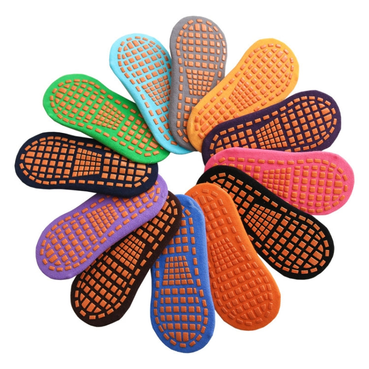 4pairs Trampoline Socks Dotted Rubber Non-slip Floor Socks Yoga Socks, Size: