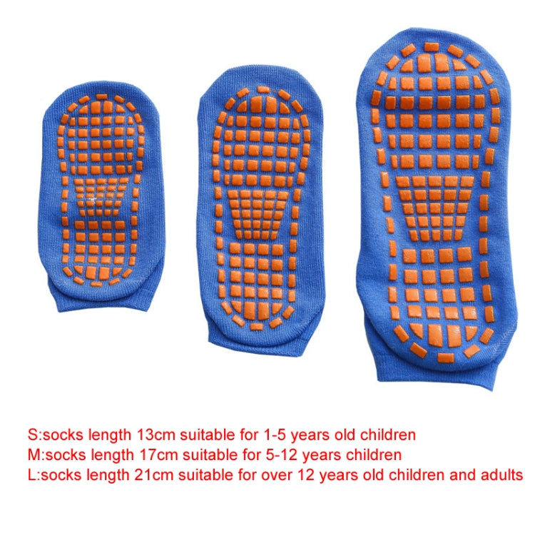 4pairs Trampoline Socks Dotted Rubber Non-slip Floor Socks Yoga Socks, Size: