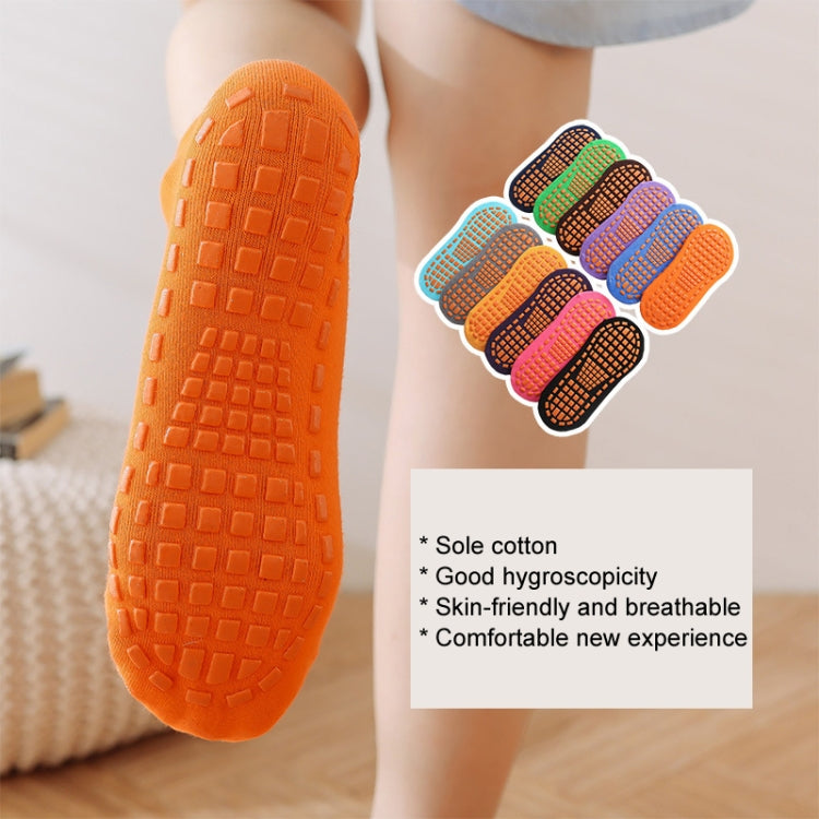 4pairs Trampoline Socks Dotted Rubber Non-slip Floor Socks Yoga Socks, Size: