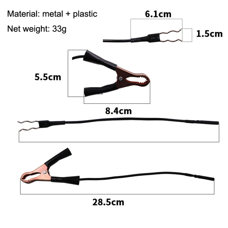 Pure Copper Battery Holder Car Leakage Detection Tool Measuring Leakage(Black)