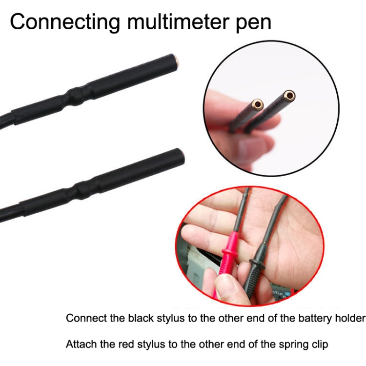 Pure Copper Battery Holder Car Leakage Detection Tool Measuring Leakage(Black)