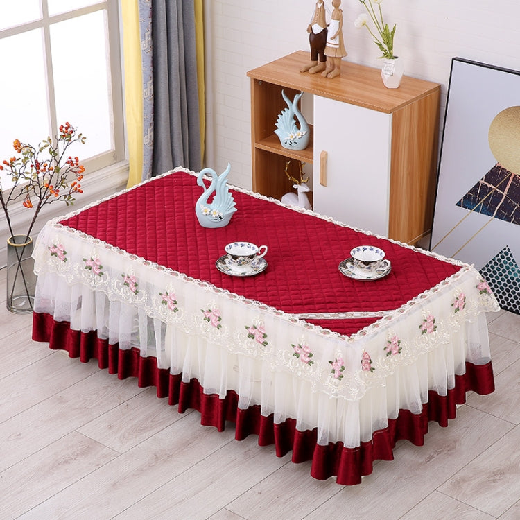 Simple Fabric Lace Rectangular Tablecloth, Size: