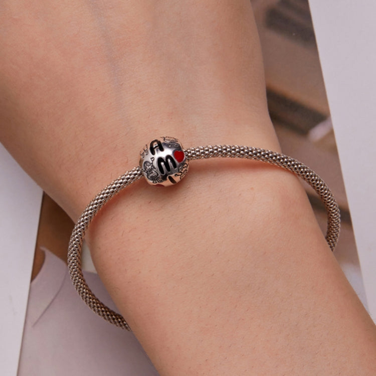 SCC2438 Sterling Silver S925 Color Drip Oil Warm Family Bracelet Beaded