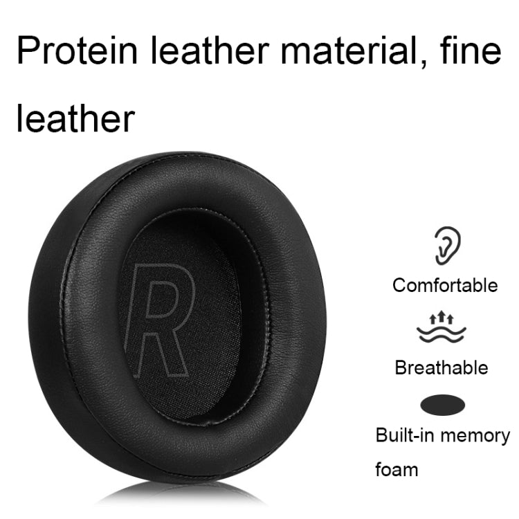 For Edifier G5BT 1pair Leather Headset Breathable Sponge Cover(Black)