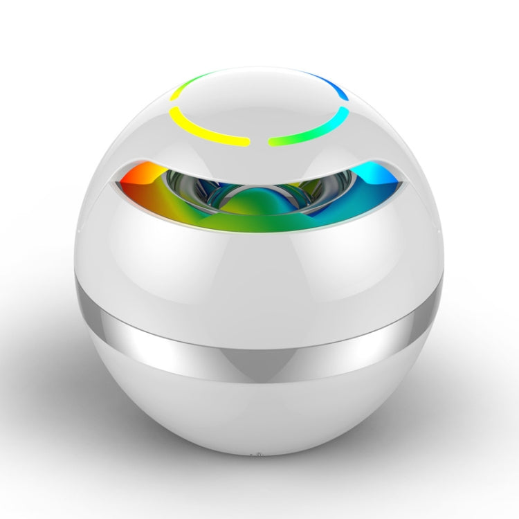 GS009 Bluetooth 4.2 Round Ball Small Speaker With Colorful Light Support TF Card / FM